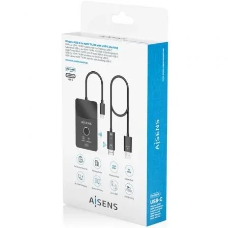 Aisens Docking USB-C a HDMI ASWL-H2KDC30M05-BK Negro
